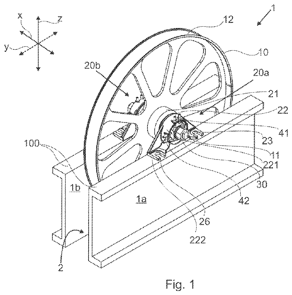 Pulley wheel rack