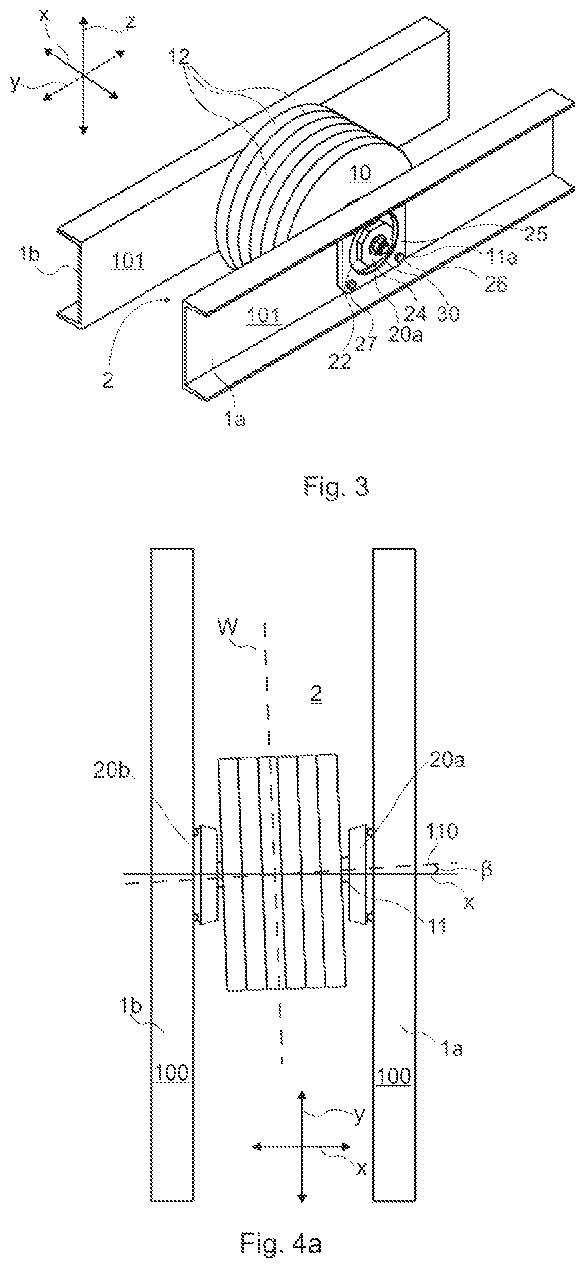 Pulley wheel rack