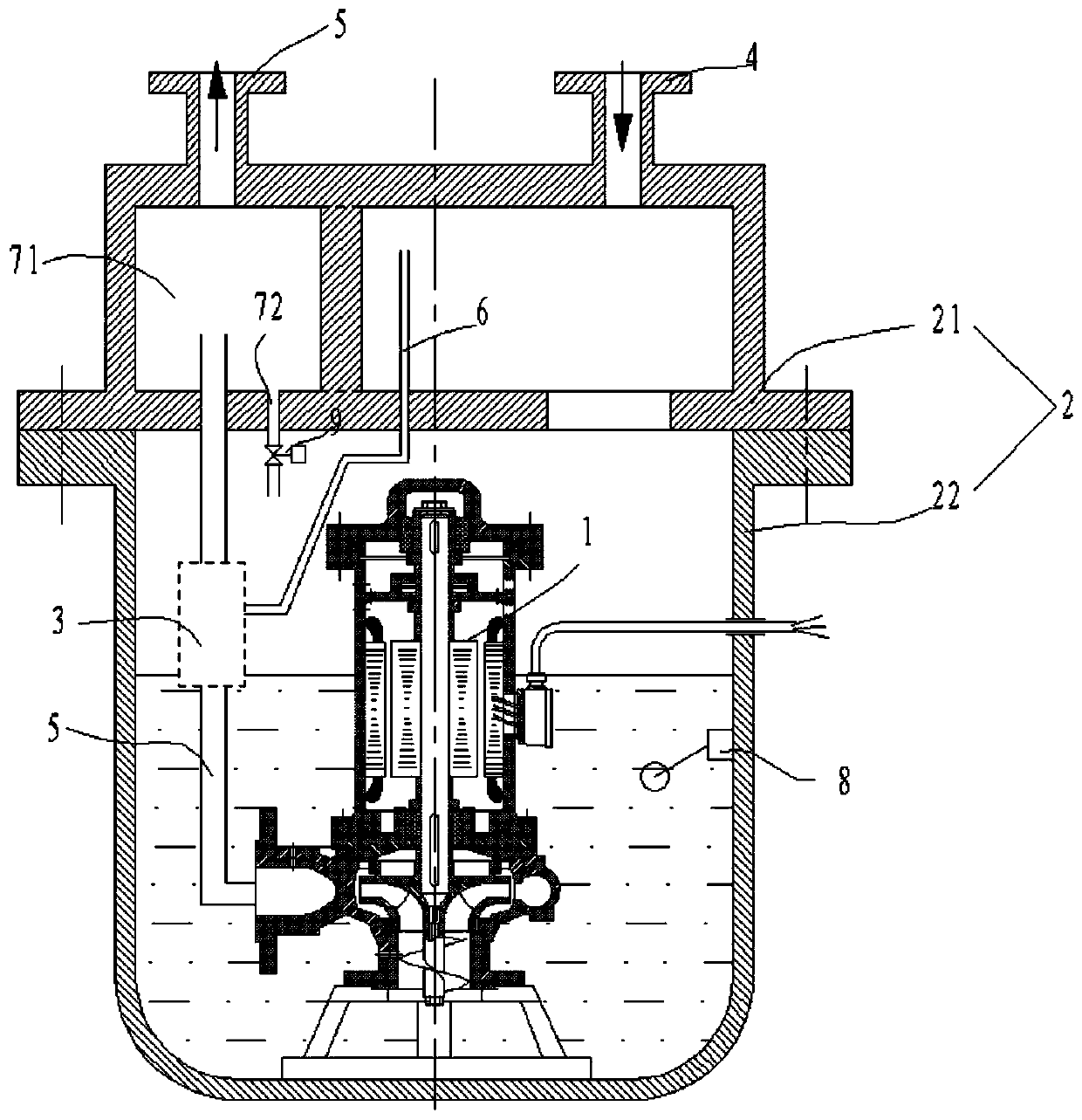 Gas-liquid two-phase flow heat insulation shield pump in air conditioner refrigeration cycle system