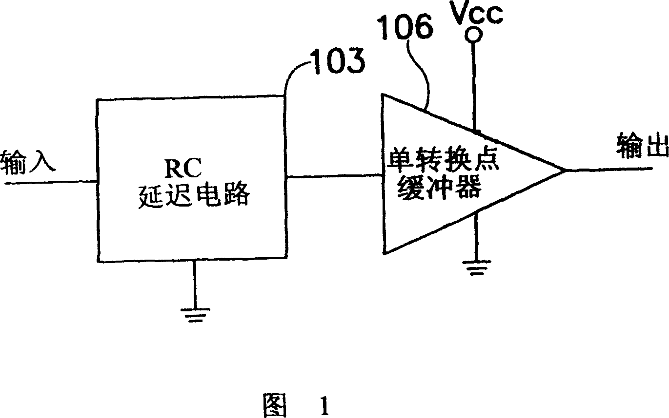 Postponing circuit with high electrical-magnetic compatibility