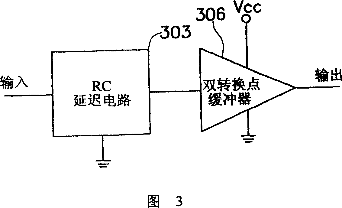 Postponing circuit with high electrical-magnetic compatibility