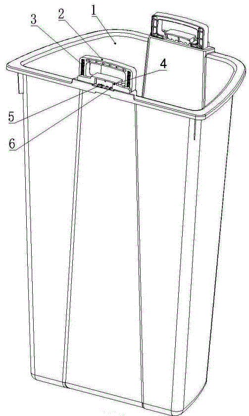 Garbage bag mouth fixing mechanism