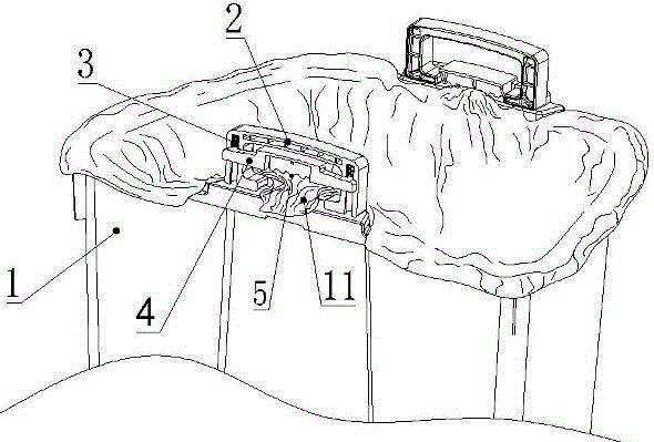 Garbage bag mouth fixing mechanism