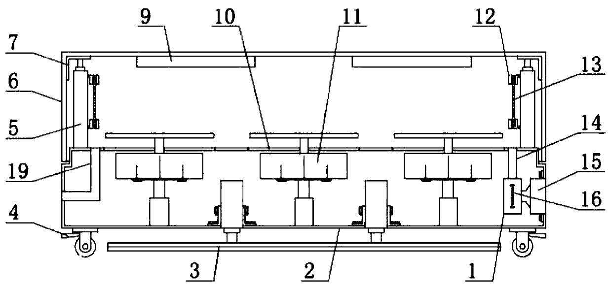 Work display device with height adjusting function for preschool education