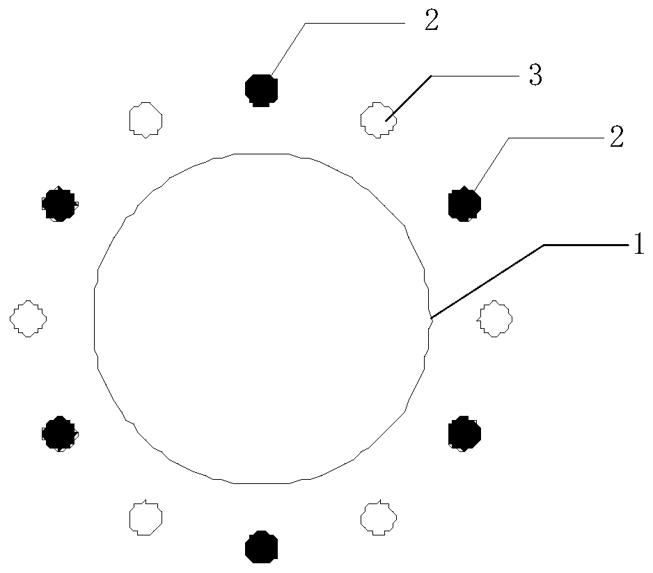 Cast-in-place pile leaking stoppage hole reinforcing method and structure