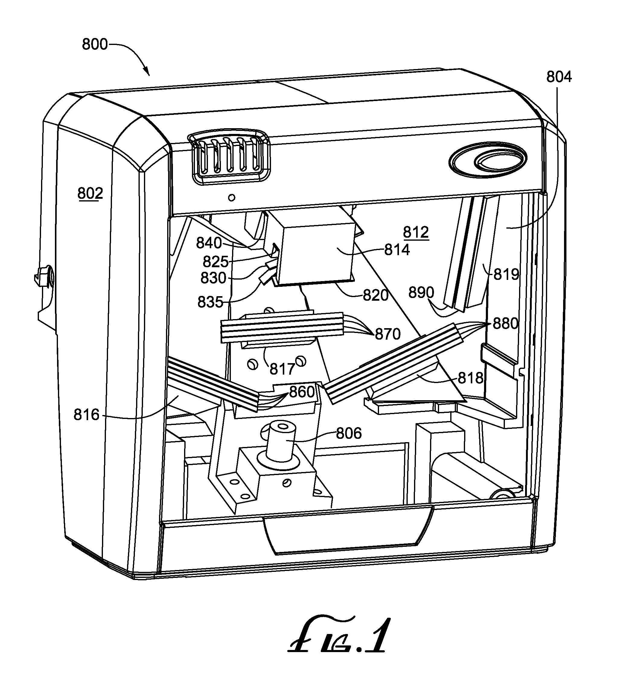 Monolithic mirror structure for use in a multi-perspective optical code reader