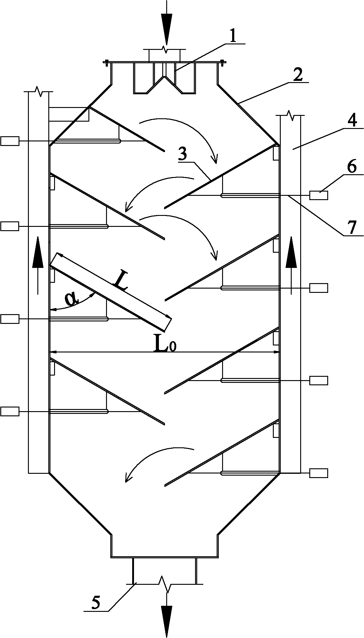 Moving bed reactor for medium temperature dry distillation