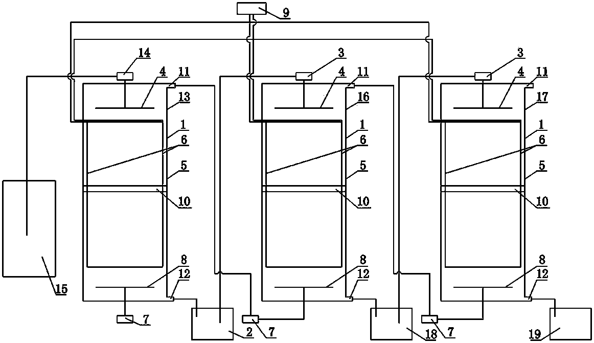 Micro and nano-grade light calcium carbonate tube-condensation-type double-circulation multi-level carbonation system