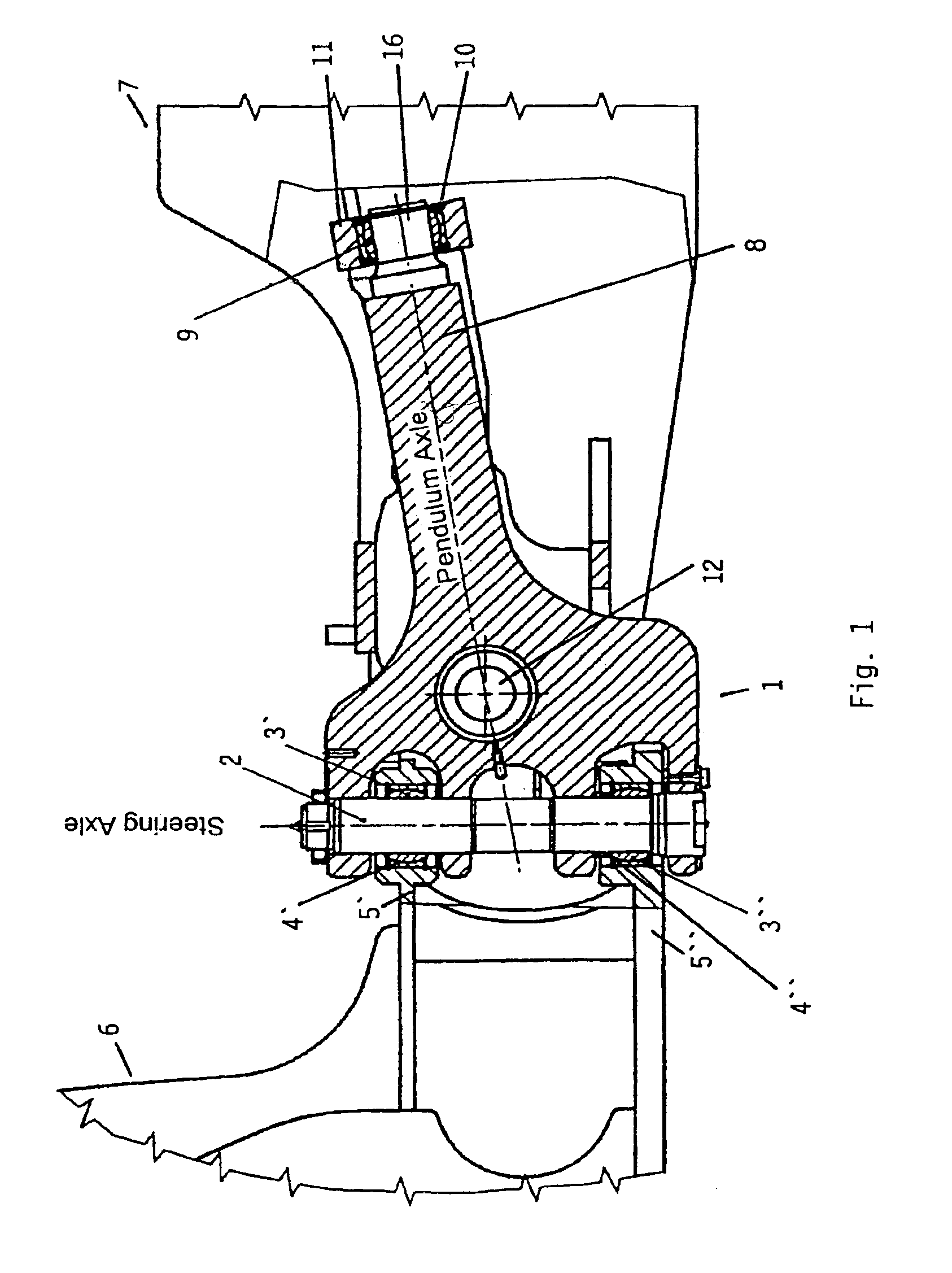 Articulated pendulum steering system