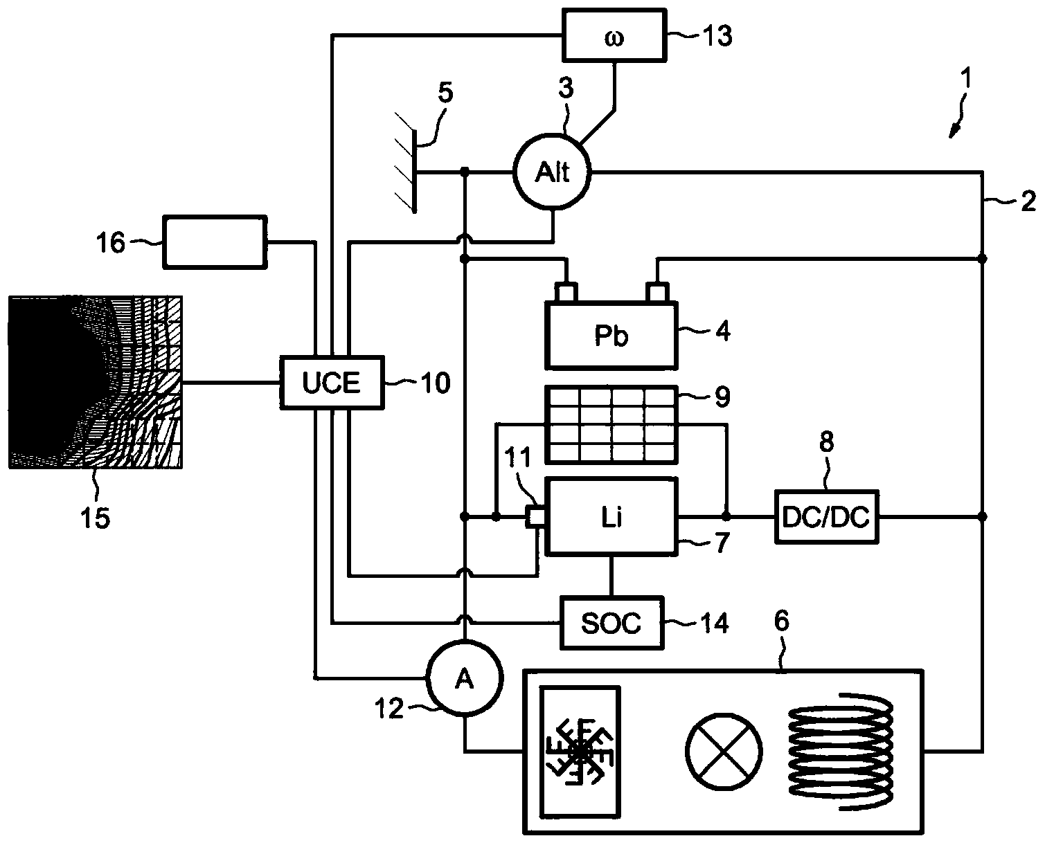 Method for managing an alternator combined with at least one power battery and driven by a heat engine