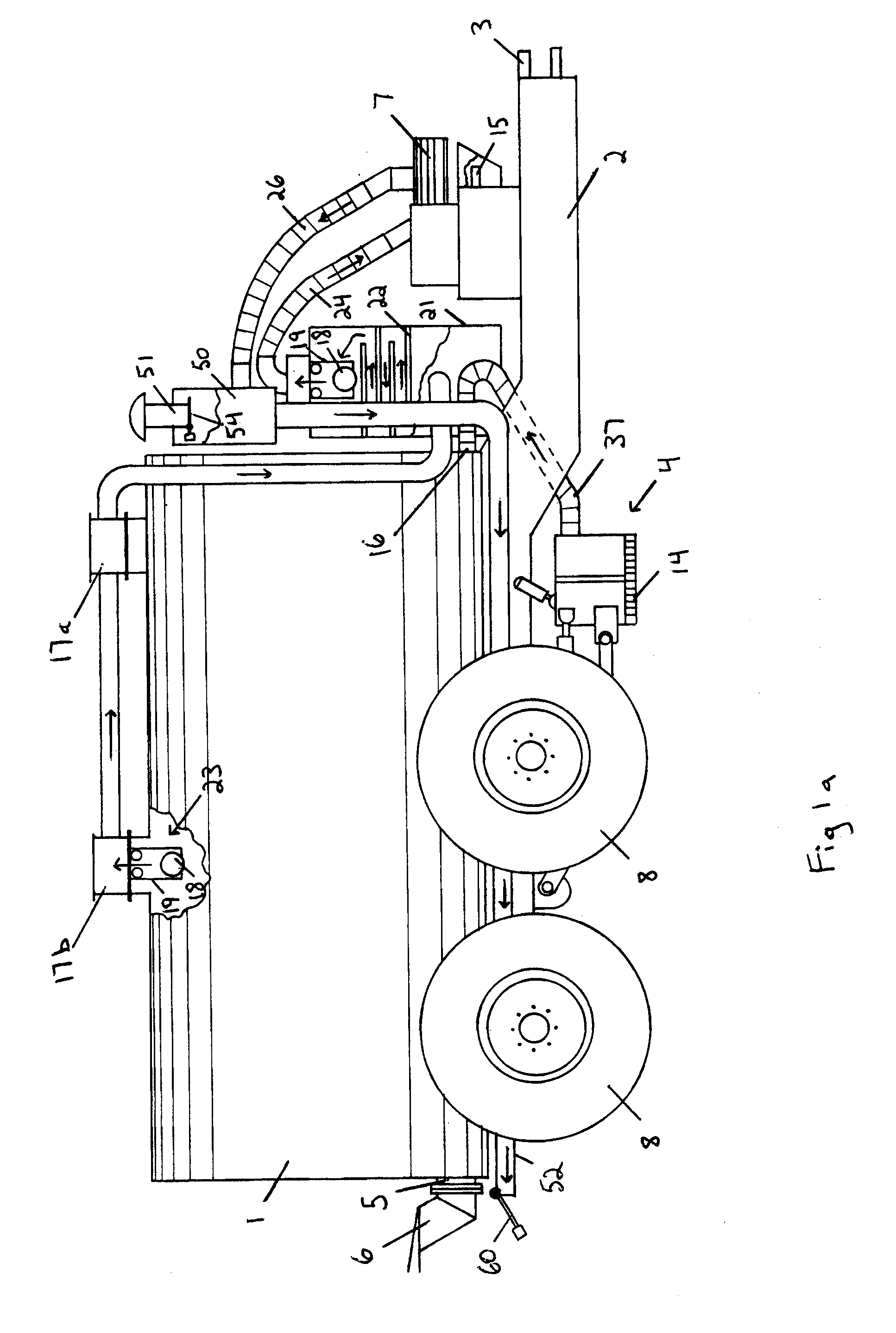 Collection means for a mobile vacuum apparatus for the collection of liquid or semi-liquid materials