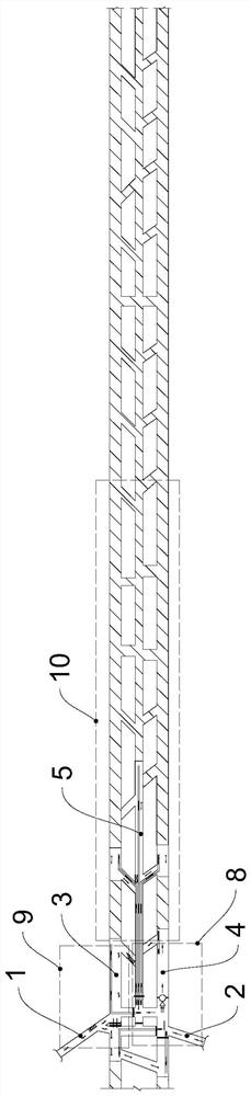 Press-in type construction ventilation system for extra-long high-gas tunnel