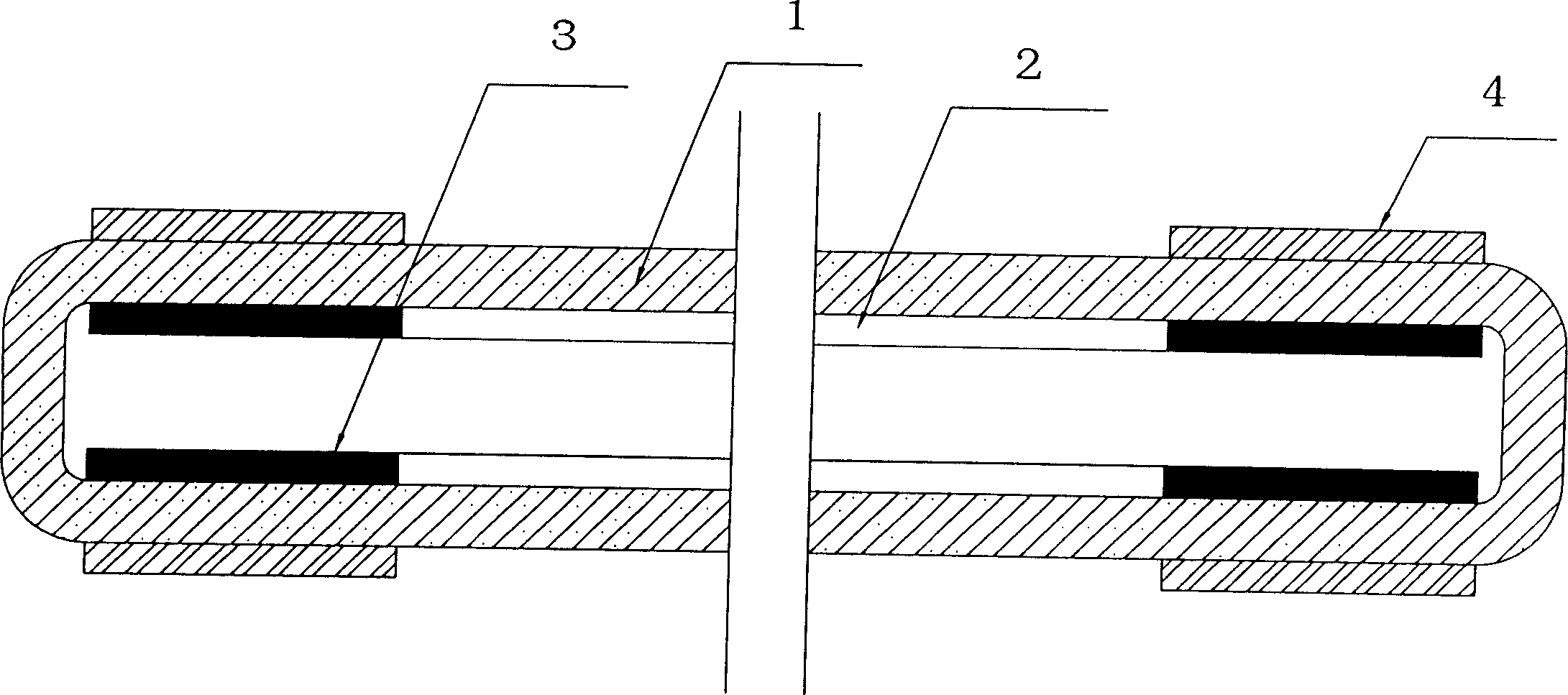 External electrode fluorescent lamp with transmitting film coated internal wall