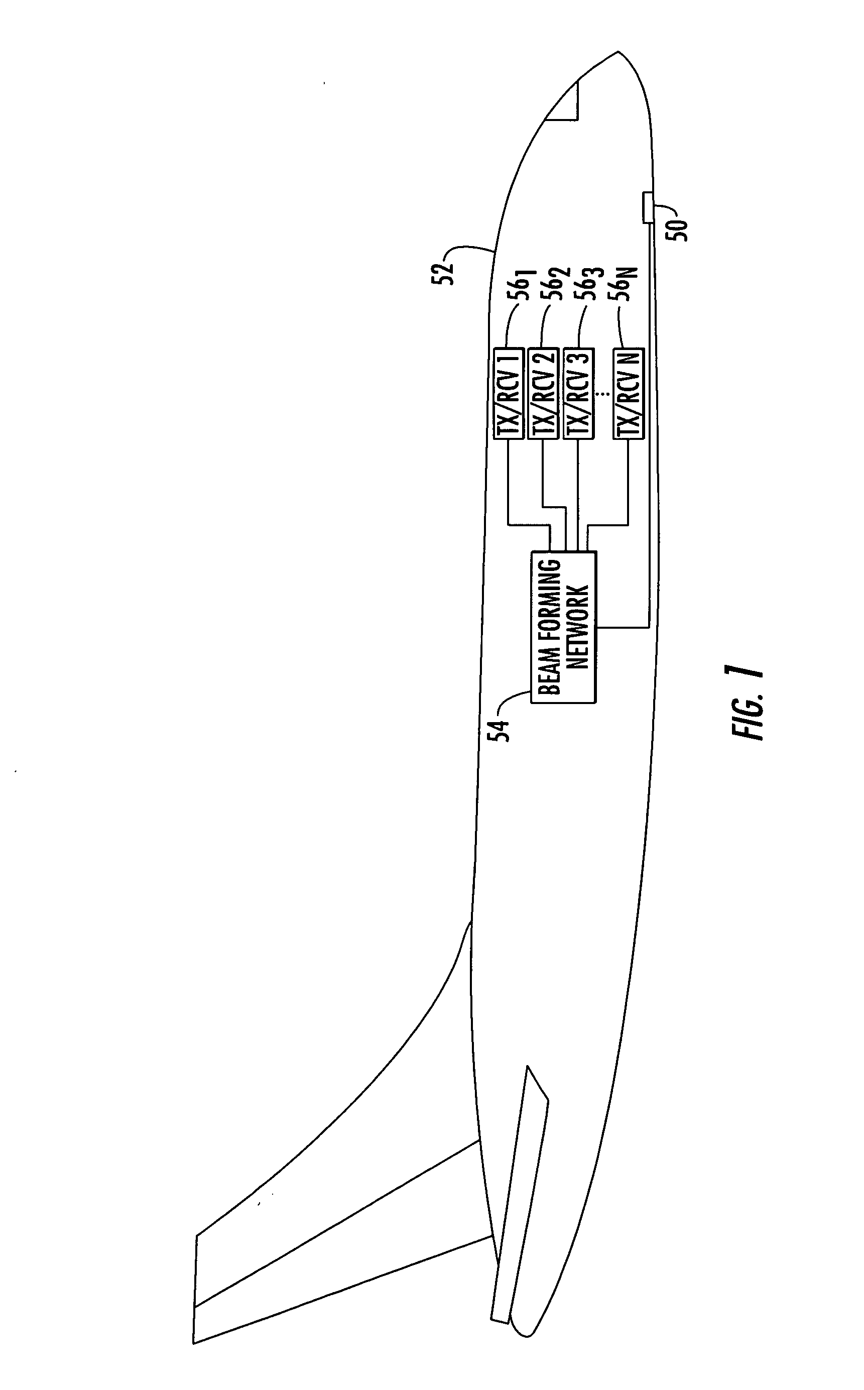 Multiband radially distributed phased array antenna with a sloping ground plane and associated methods