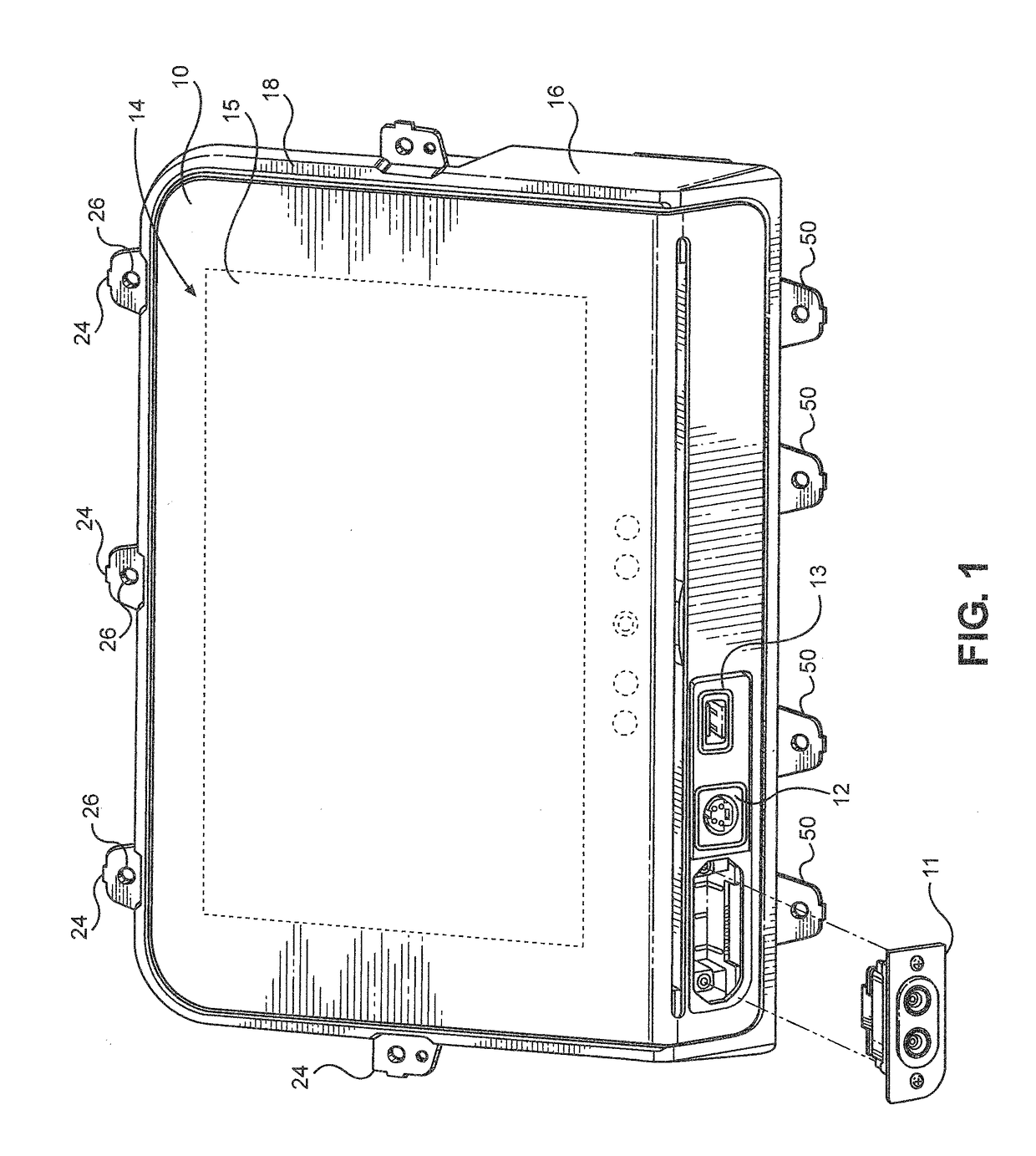 Display mounting system for reduced HIC