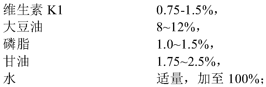 Application of vitamin K1 fat emulsion injection