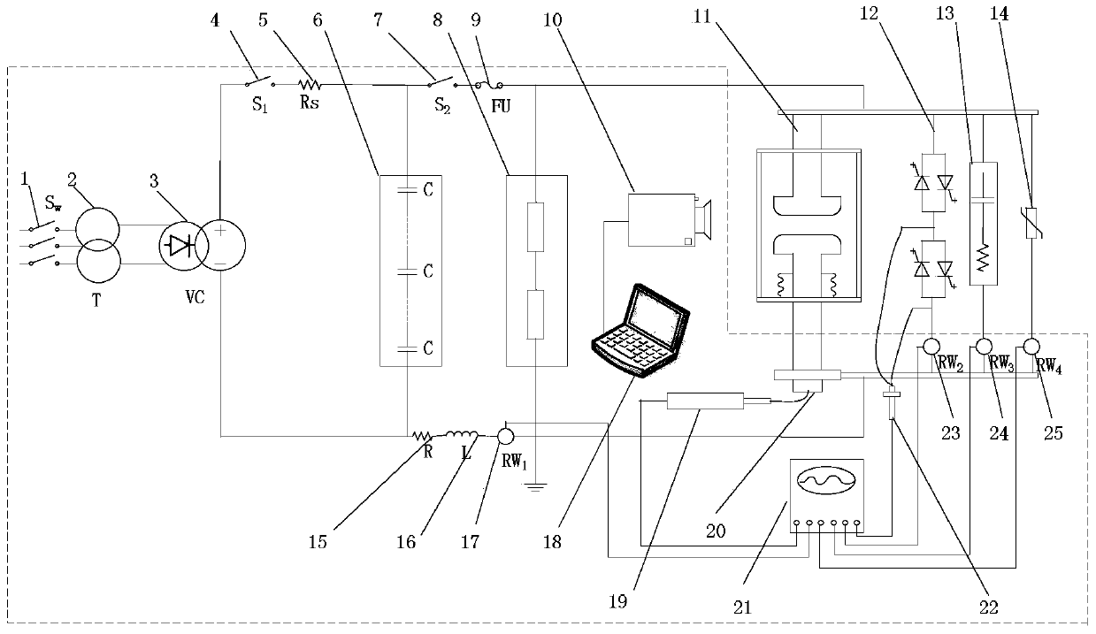 A performance test device for hybrid DC solid-state circuit breakers