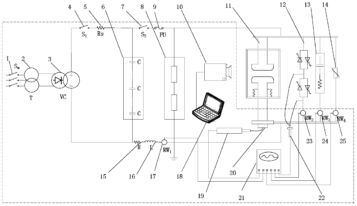 A performance test device for hybrid DC solid-state circuit breakers