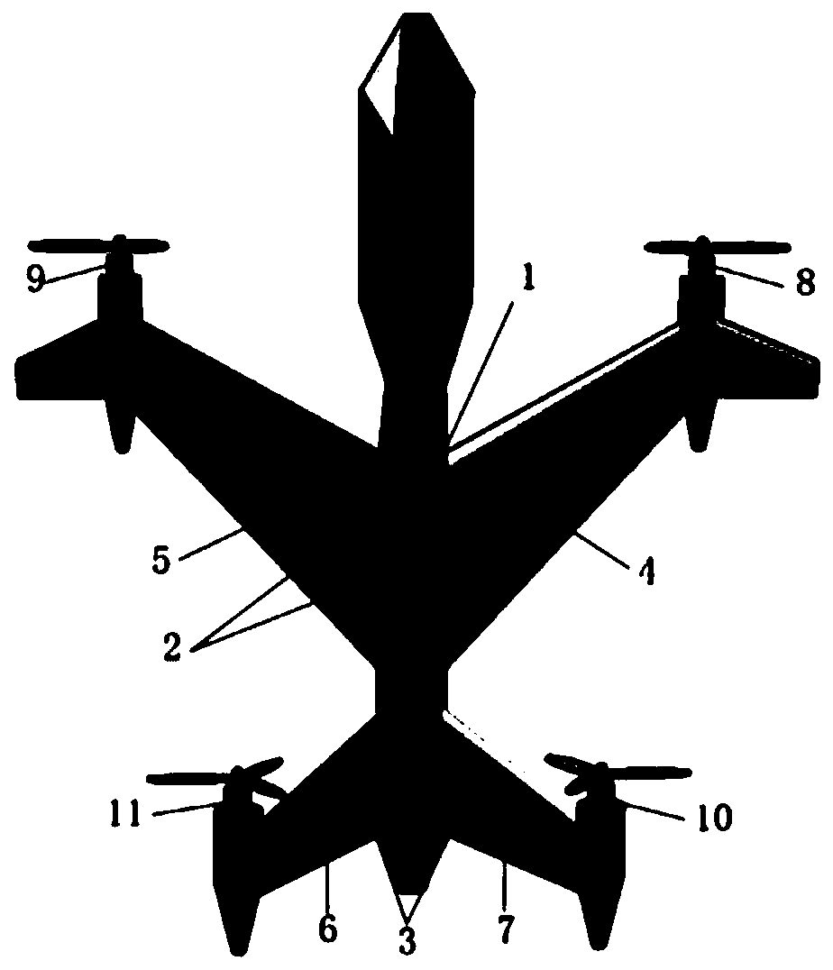 Tailstock type unmanned aerial vehicle trajectory tracking fault-tolerant control method based on L1 self-adaptive controller