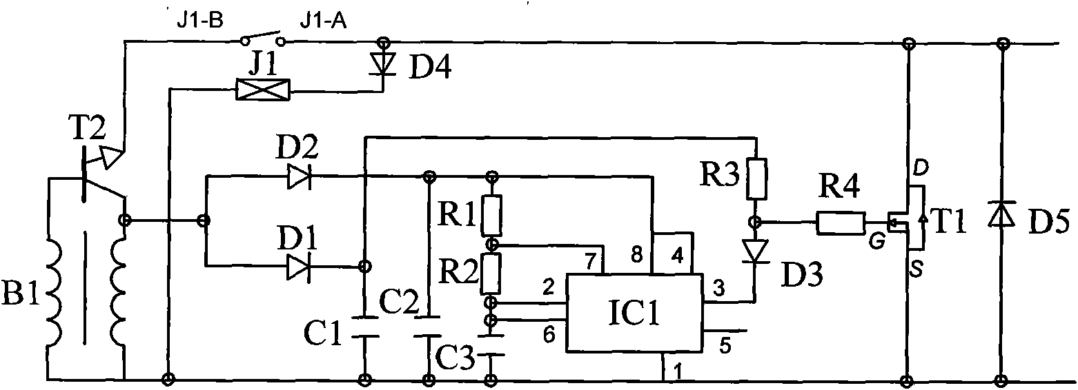 Self-excitation driving follow current control device