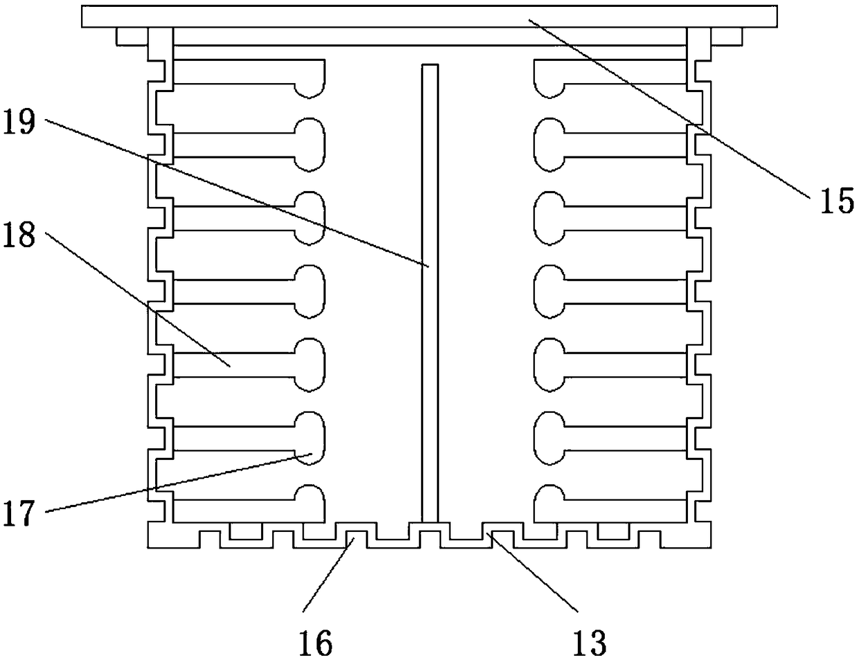 Cable bridge used for computer communication engineering with good shock absorption effect