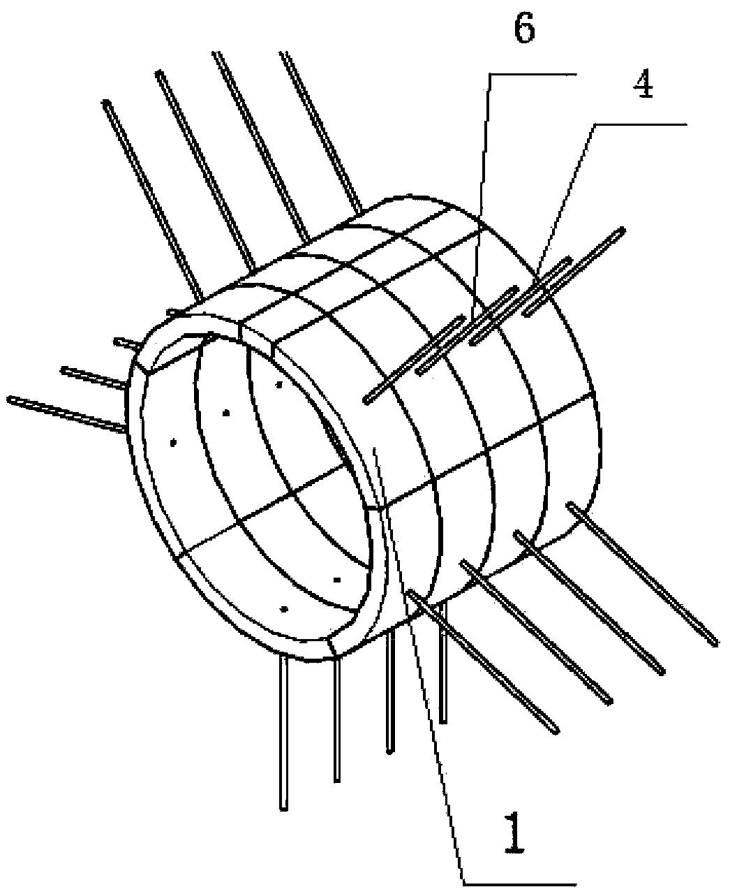 Structure and method for dissipating excess pore water pressure and reinforcing shield tunnel soil body