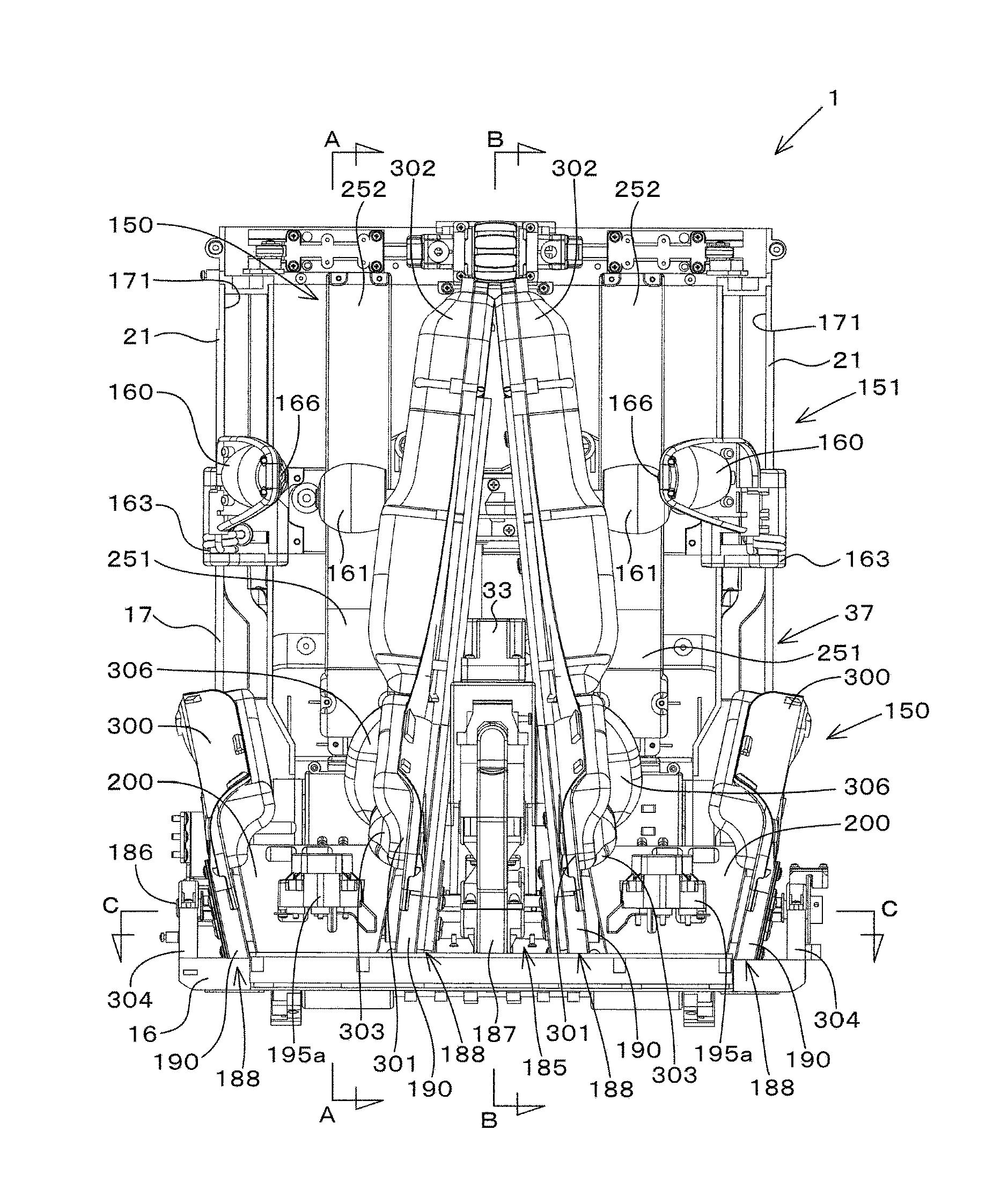 Leg-massaging machine