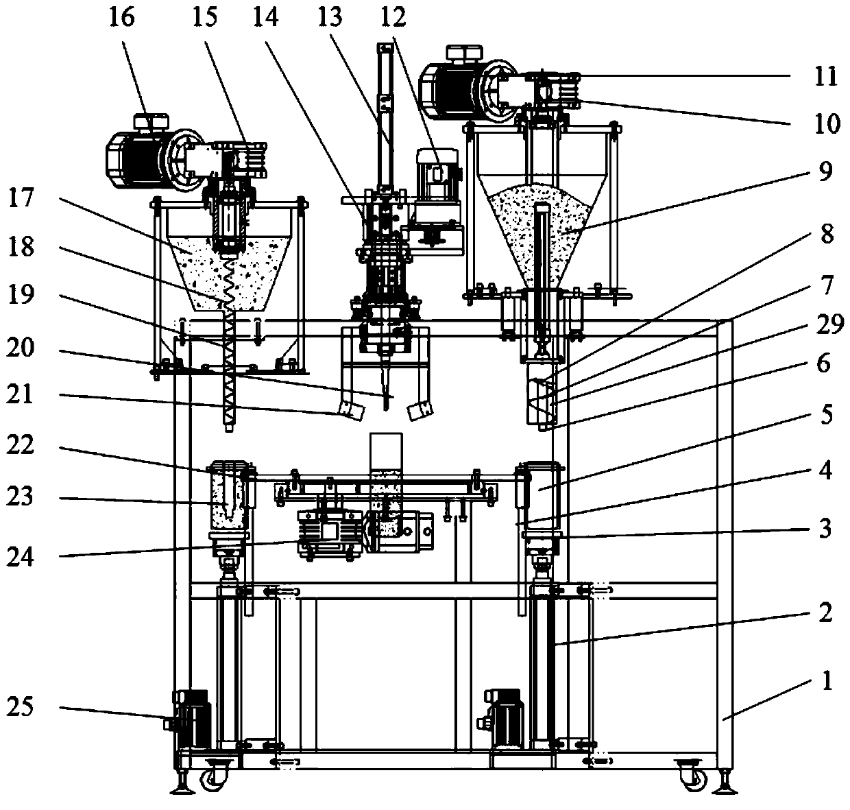 Oyster mushroom fermentation material feeding and inoculating integrated synchronous equipment and operation method