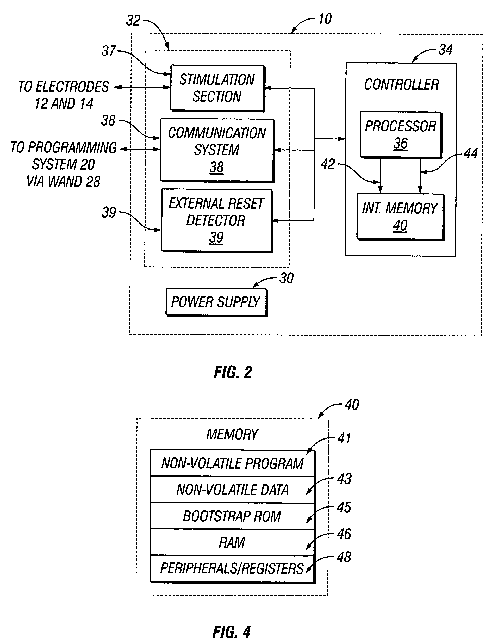 Implantable medical device with reconfigurable non-volatile program