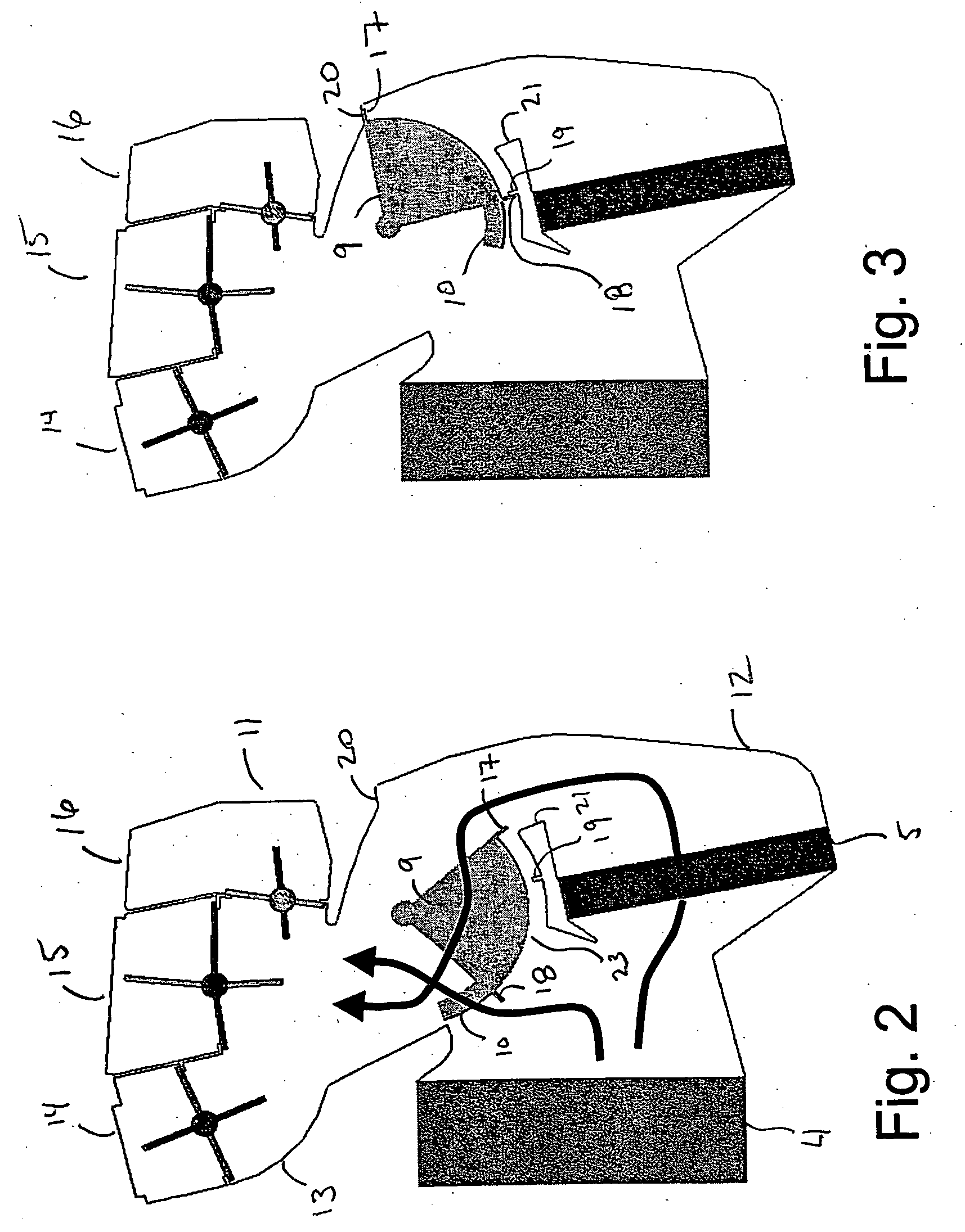 Air control door with integrated stratification feature