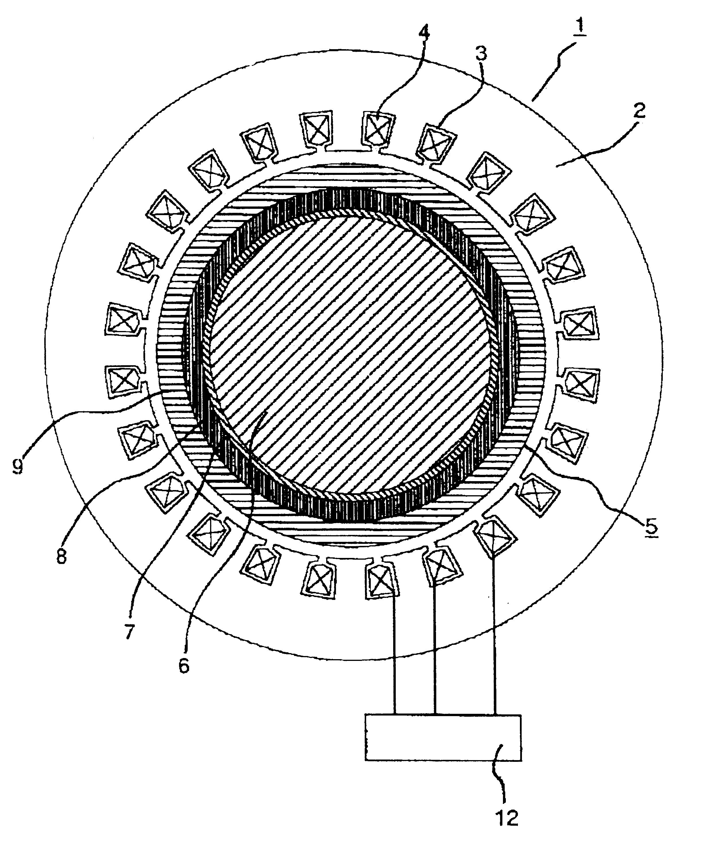 Permanent magnet type synchronous motor and air compressor