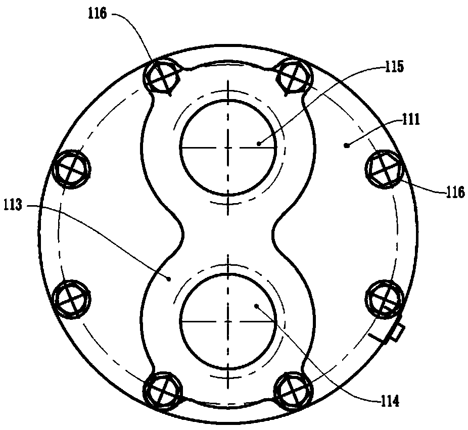 Cold water evaporator with multi sections of shells and copper pipe sharing single partition plate