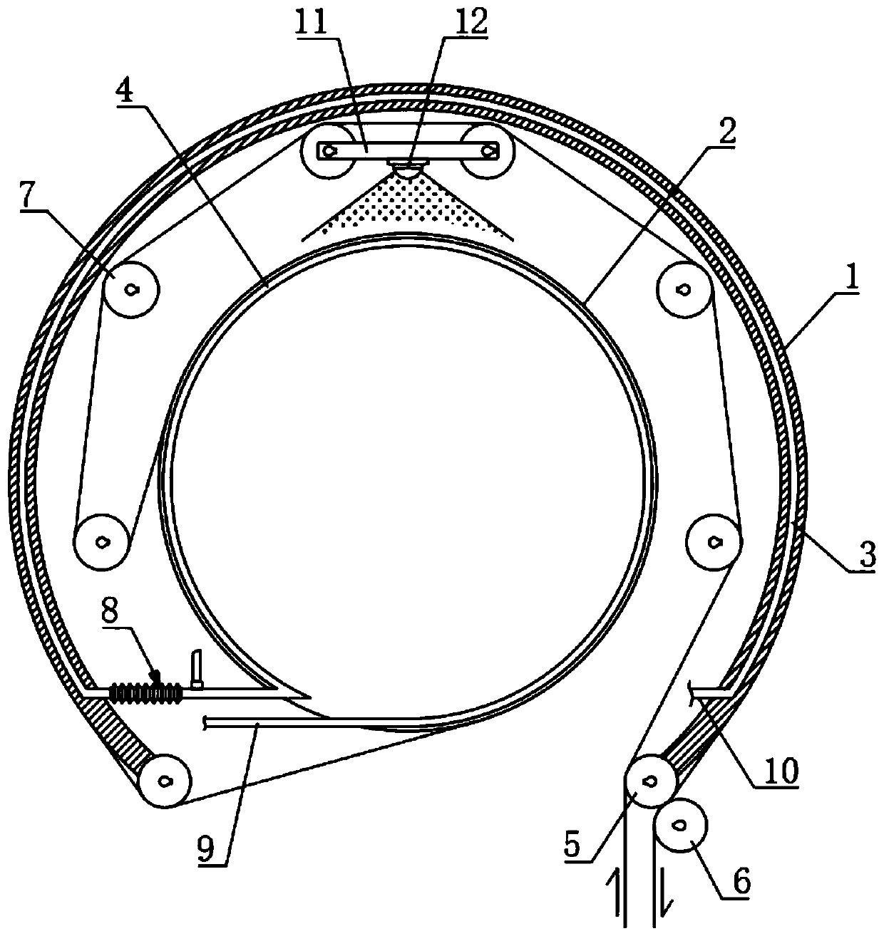 Atmosphere printing and dyeing device for cloth