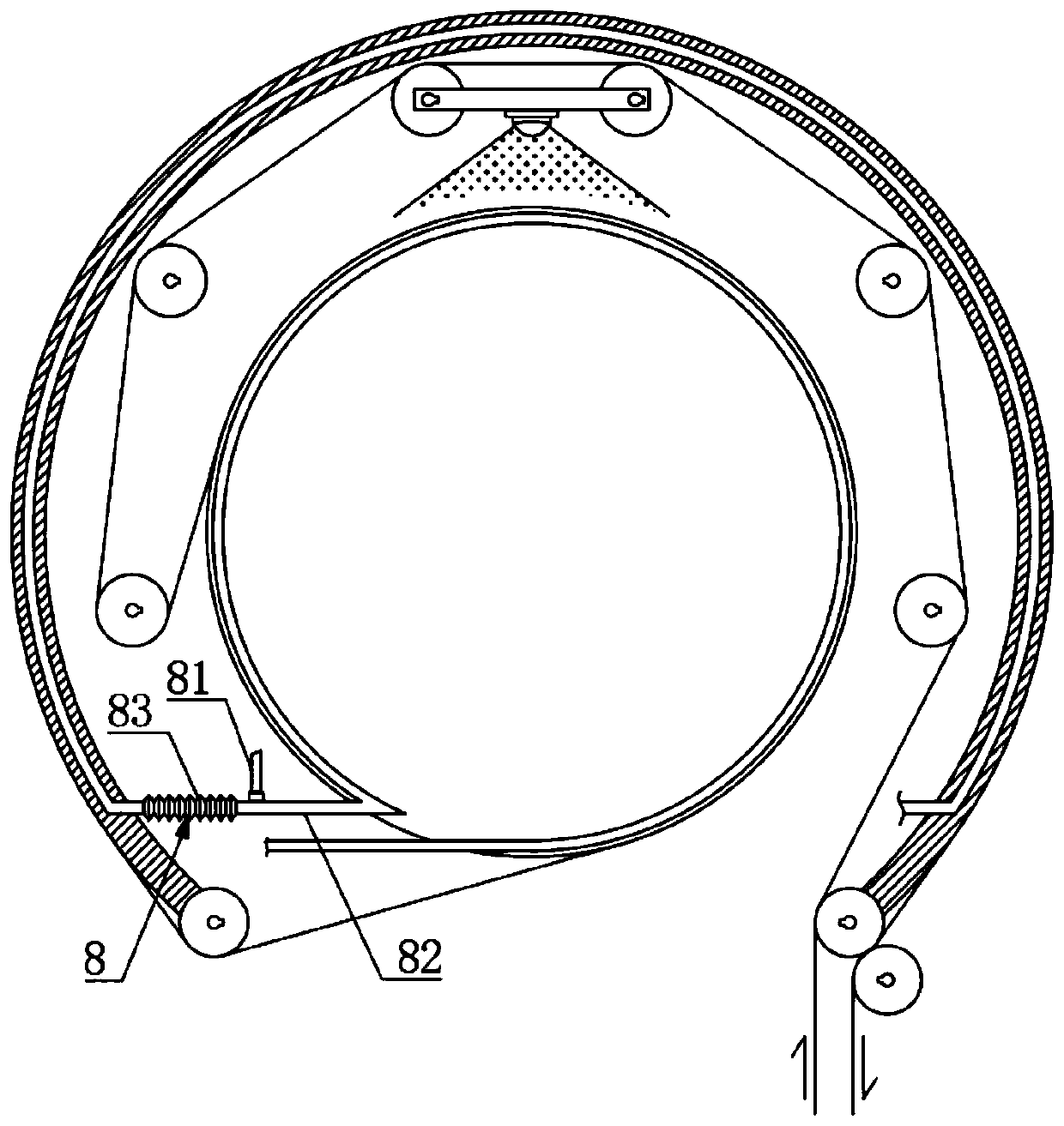 Atmosphere printing and dyeing device for cloth