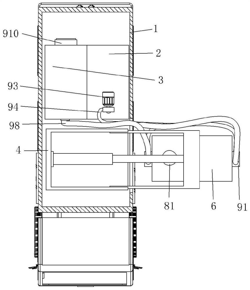 Automatic cleaning device of reflective guardrail for bridge warning