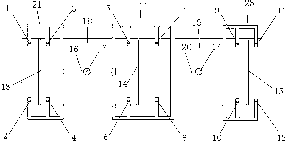 Lock flight system with functions of navigation, power generation and flood discharge