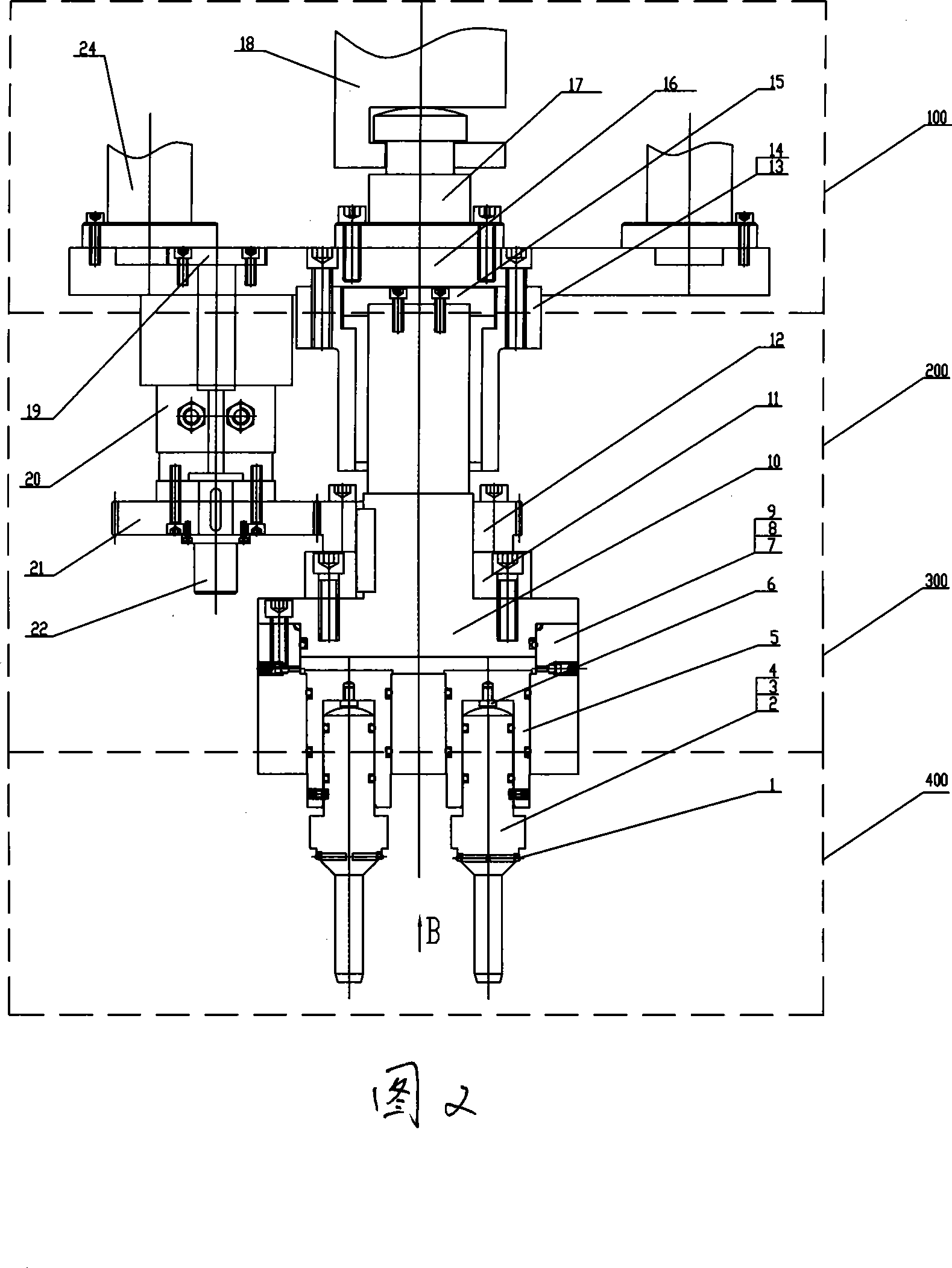 Self-adapting multi-headed press mounting machine