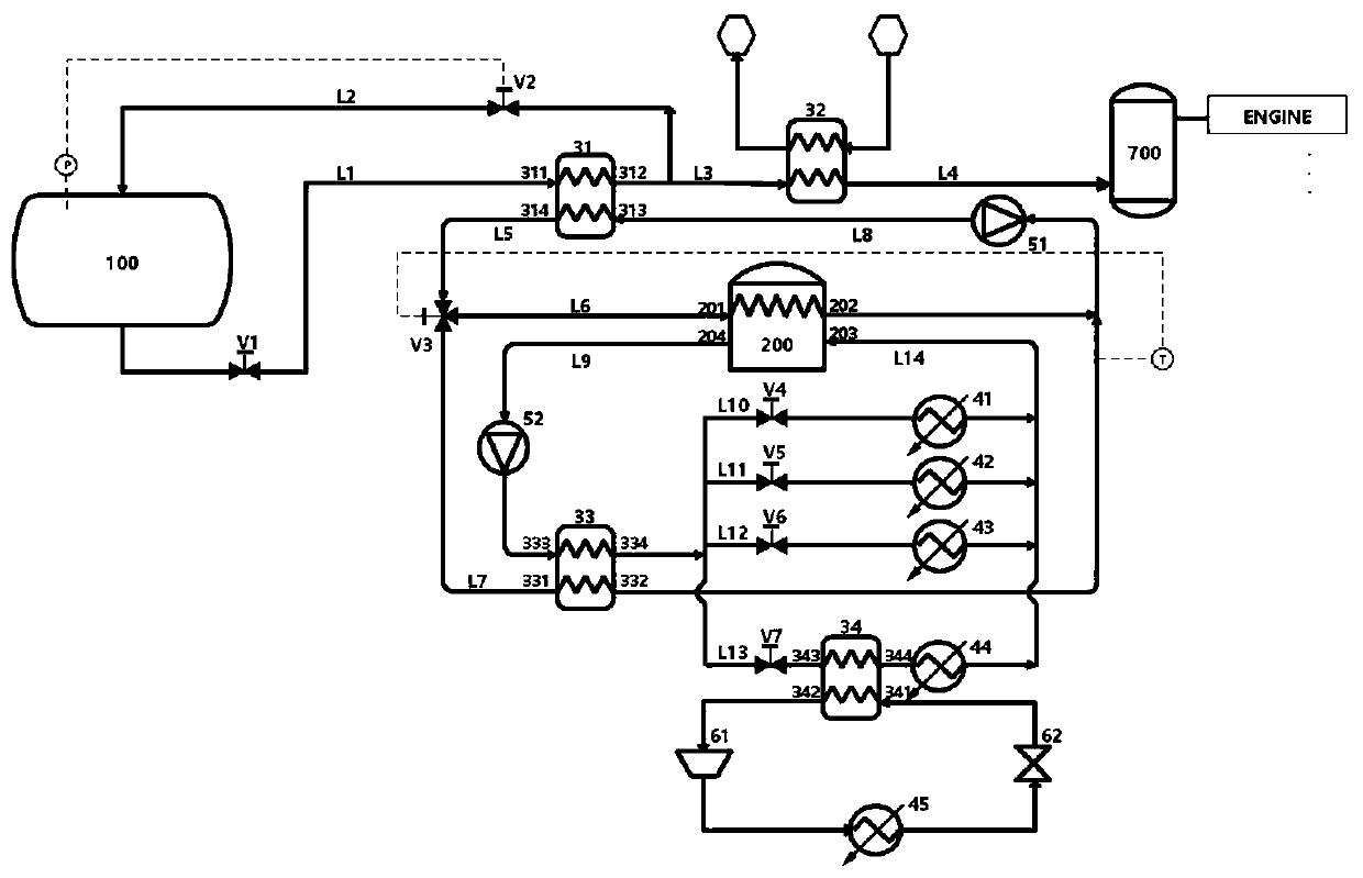 Comprehensive system and method for ship LNG power and cold energy preservation