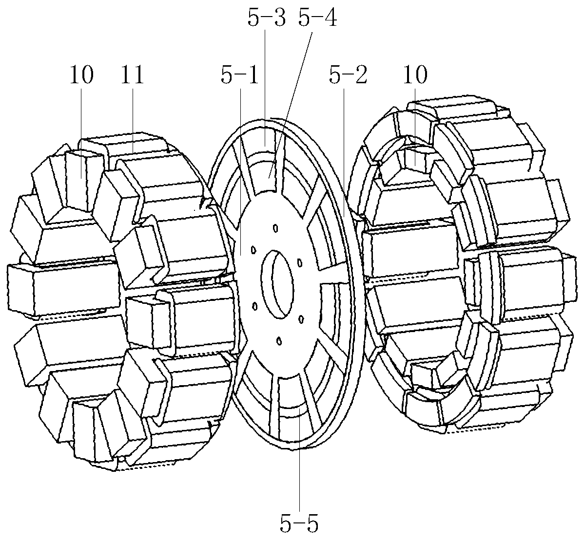 Disc type transverse flux permanent magnet brushless motor and method