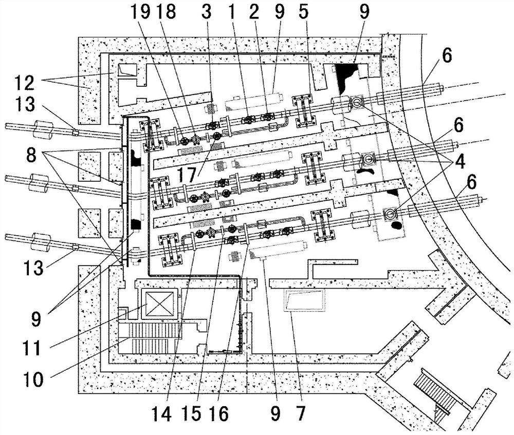 A layout method for main water supply corridor area of ​​nuclear power plant