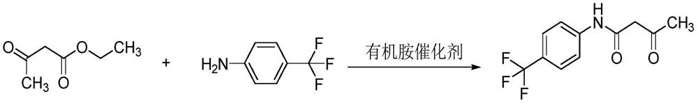 Preparation method of 3-oxo-N-(4-trifluoromethylphenyl) butylamide