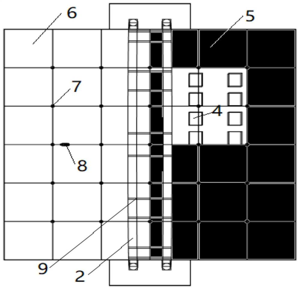 Temperature measuring device for simulating residential area bituminous pavement heat island effect