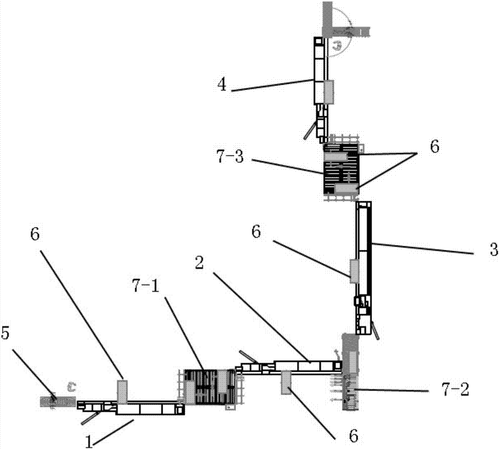 Edge sealing method of L-shaped four-machine connecting edge sealing machine