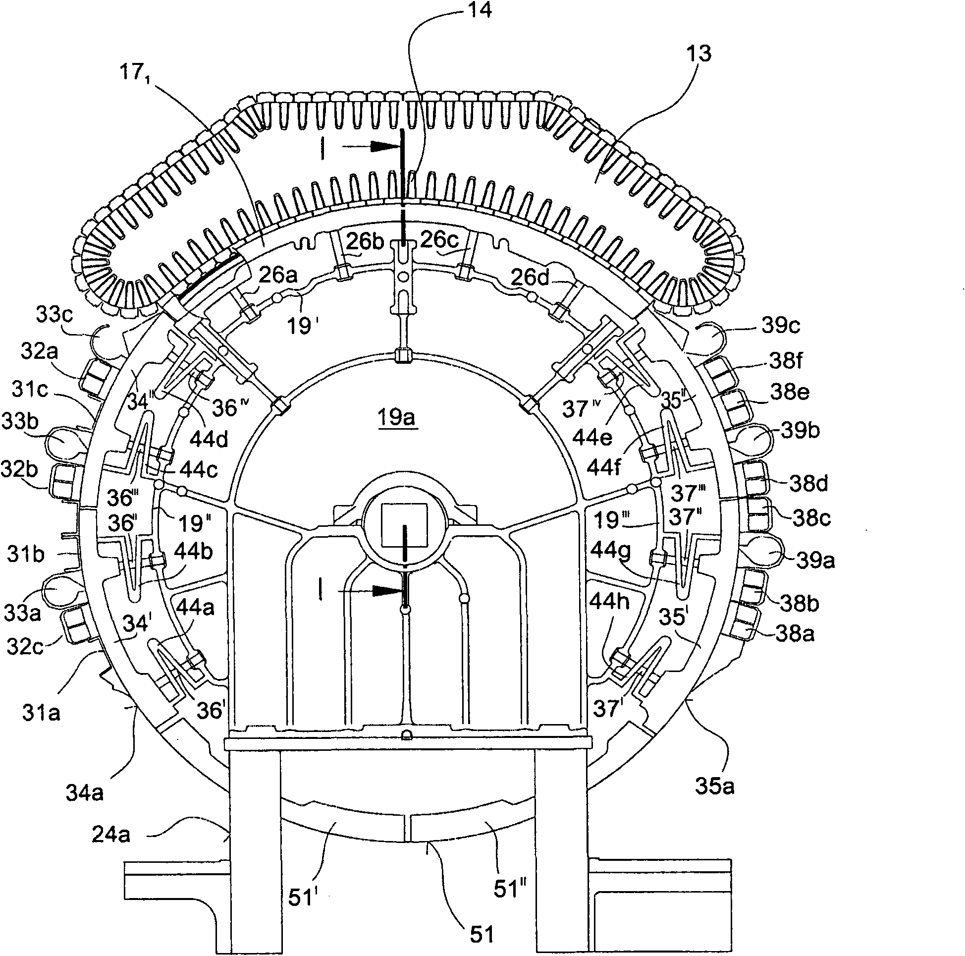 Device for setting operation clearance on spinning room preparation machine