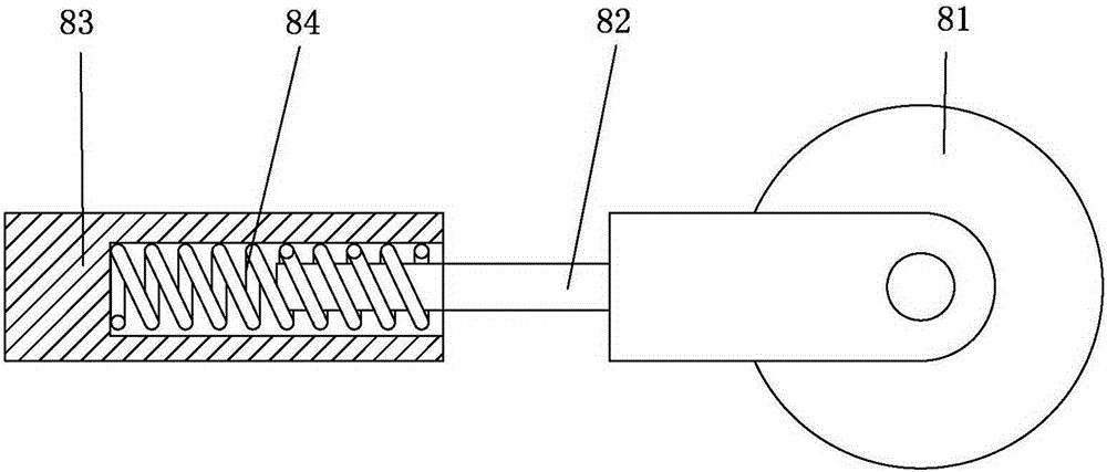 Cutting device of horizontal fabric cutting machine