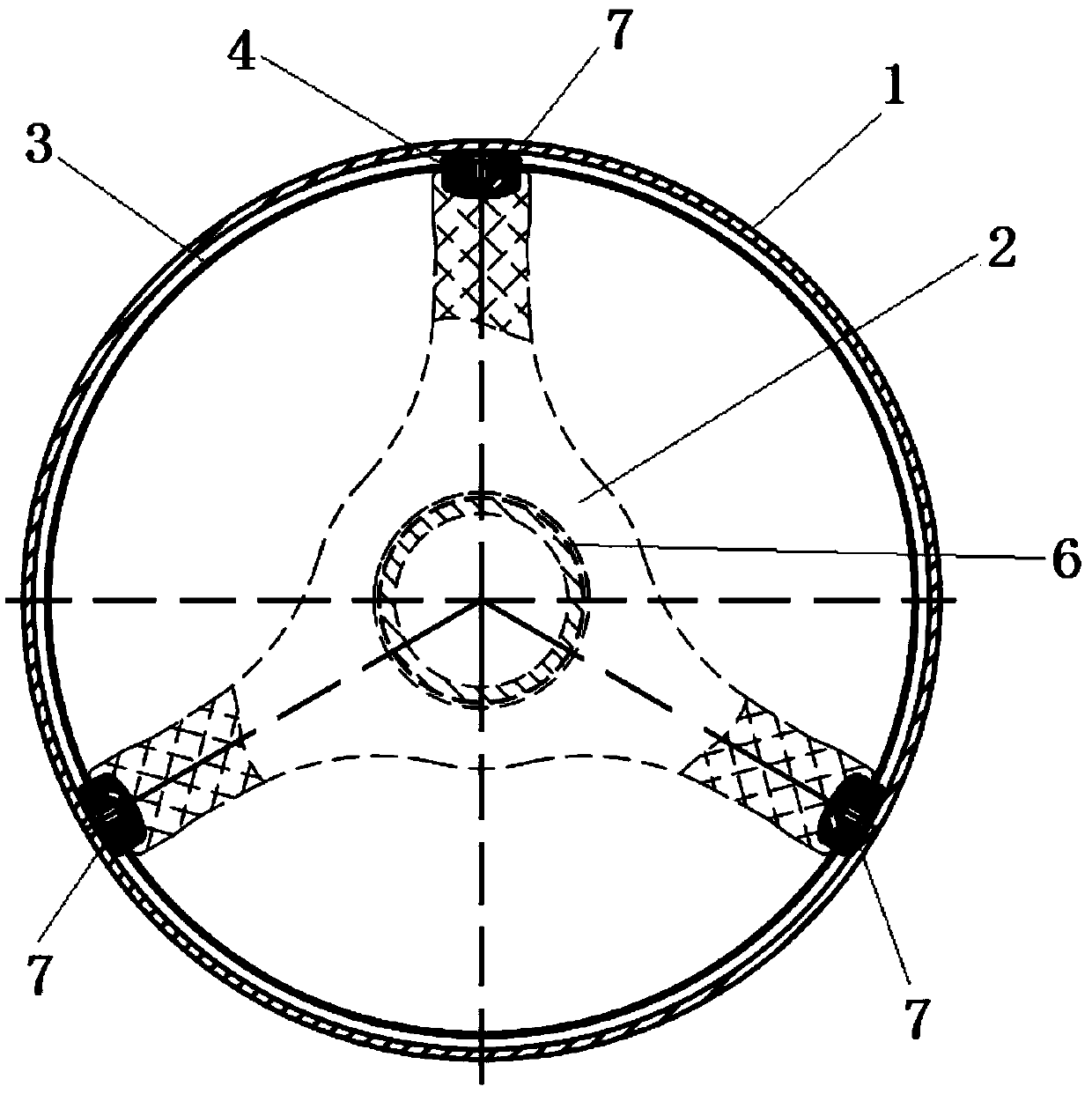 Three-post insulator of GIL