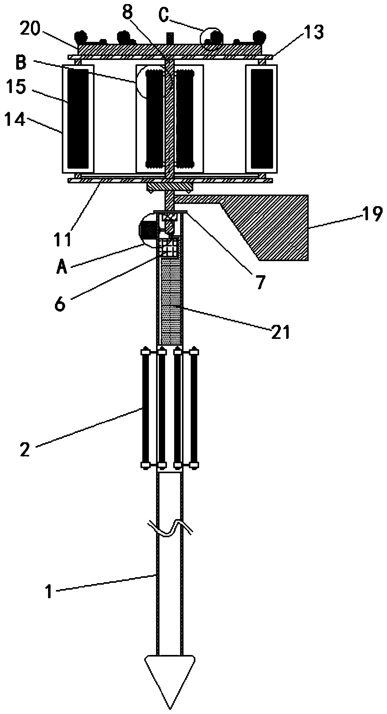 Bird scaring device for scientific research test field