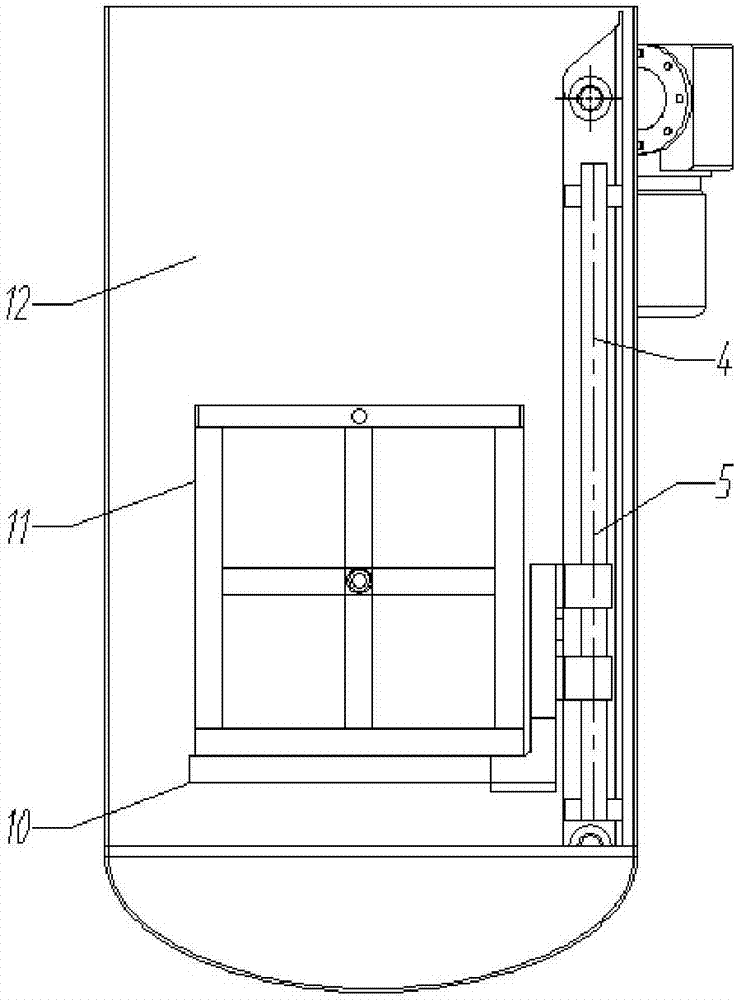 Lifting device for infiltration tank workpiece basket