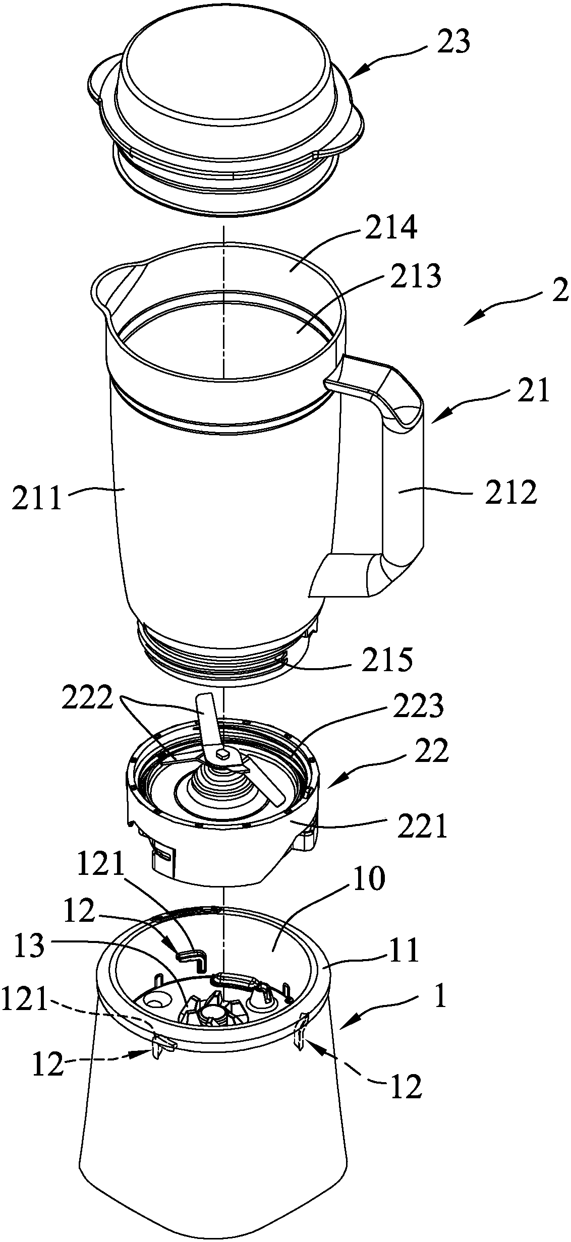 Juice extractor and pushing-up unit of juice extractor