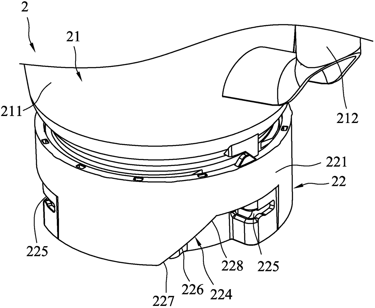 Juice extractor and pushing-up unit of juice extractor